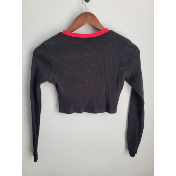 Dolls Kill Emily The Strange Size XS Vintage Y2K Emo Punk Black Red Crop - Picture 5 of 5